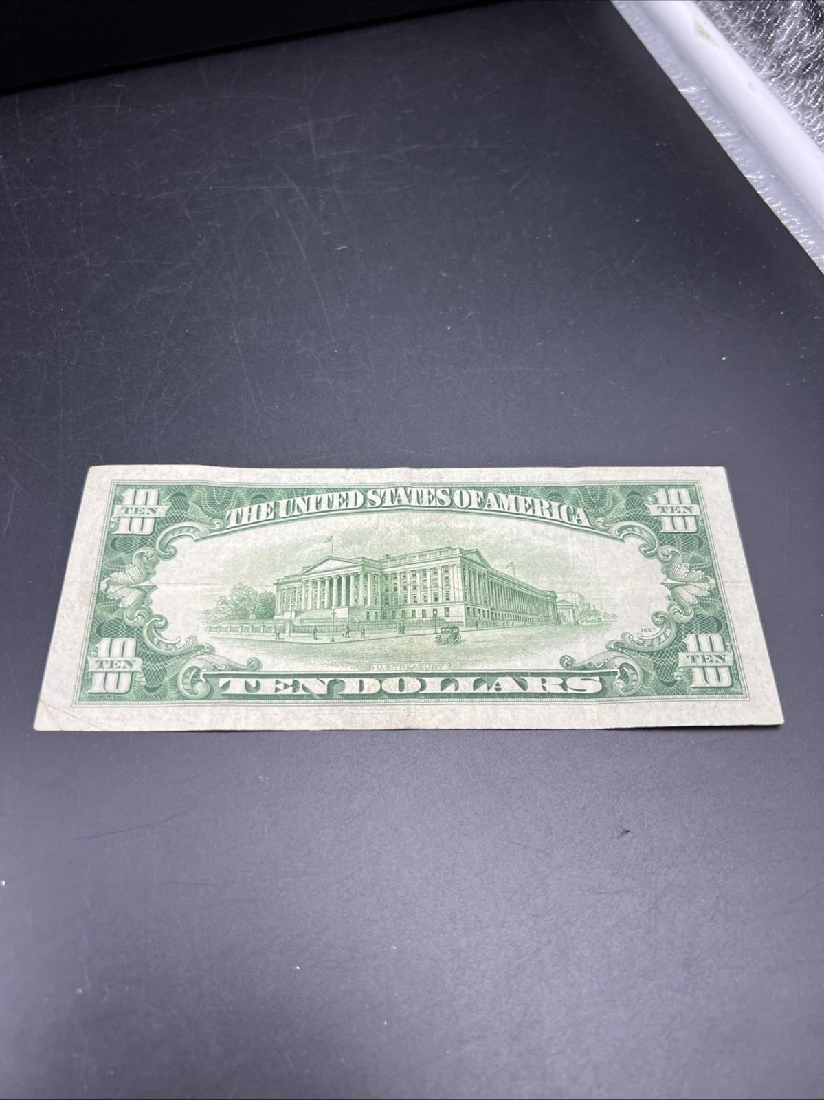 1950 A $10 FRN Federal Reserve Note VG Very Good Circ Green Seal #463