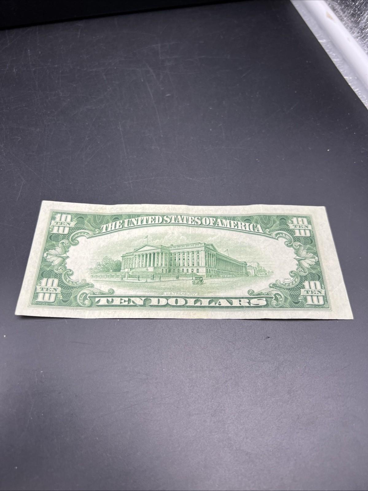 1950 A $10 FRN Federal Reserve Note VG / Fine Green Seal #604