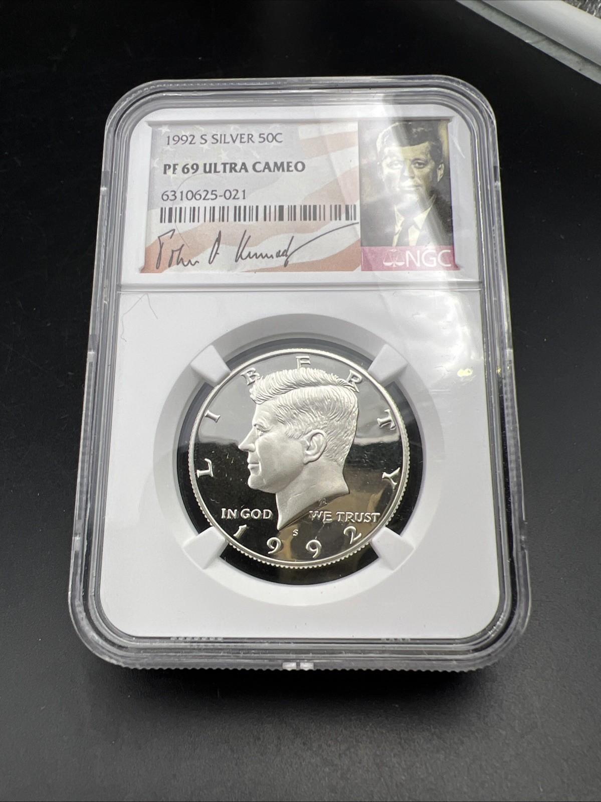 1992 S 50c Kennedy 90% Silver Half Dollar Coin NGC PF69 UCAM Certified #021