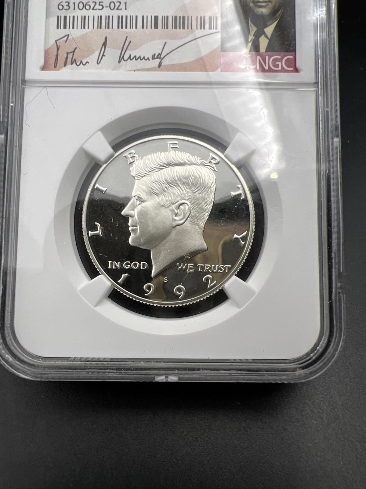 1992 S 50c Kennedy 90% Silver Half Dollar Coin NGC PF69 UCAM Certified #021