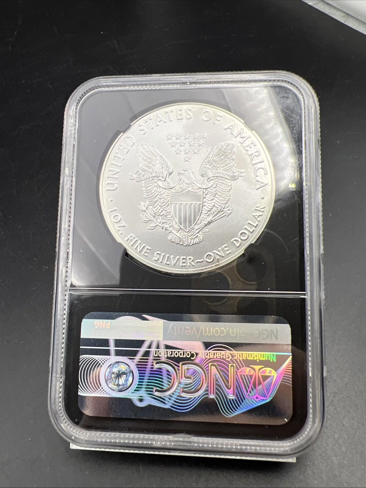 2020 1 Oz ASE American Silver Eagle Coin NGC MS70 FDOI First Day Holder #130