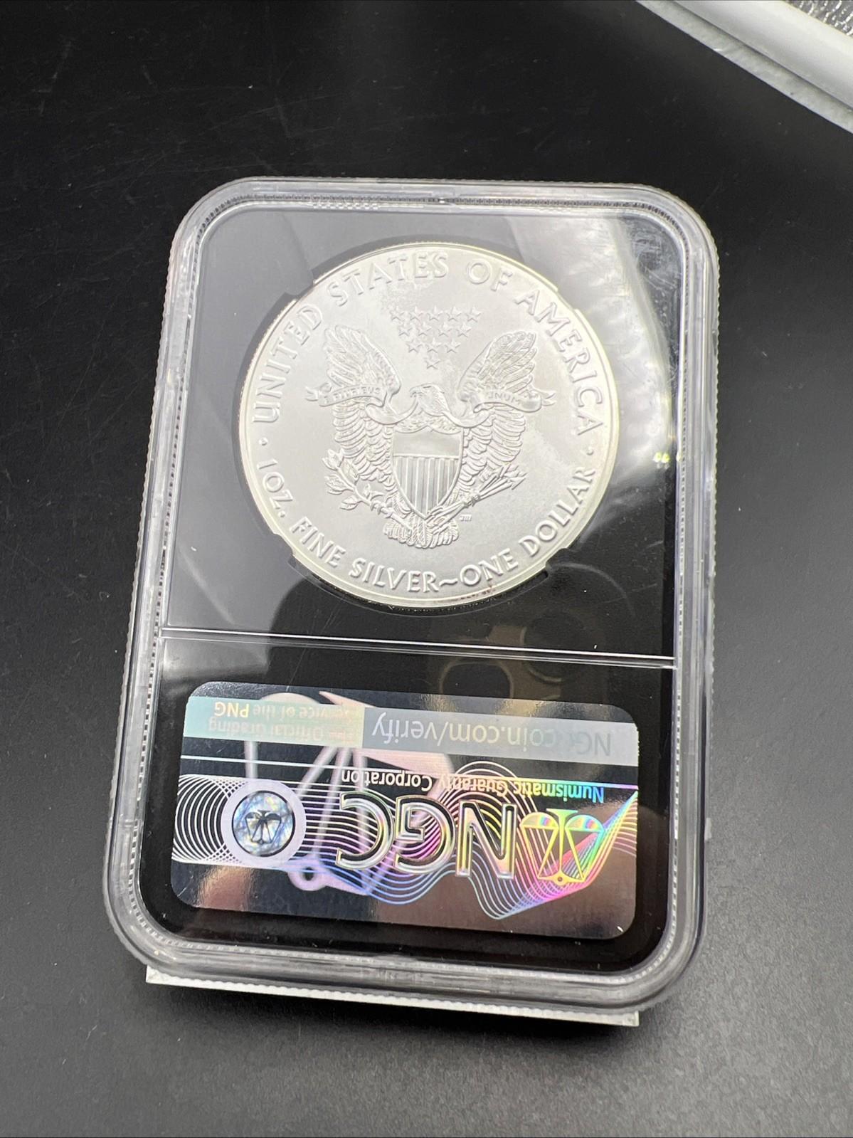 2020 1 Oz ASE American Silver Eagle Coin NGC MS70 FDOI First Day Holder #130