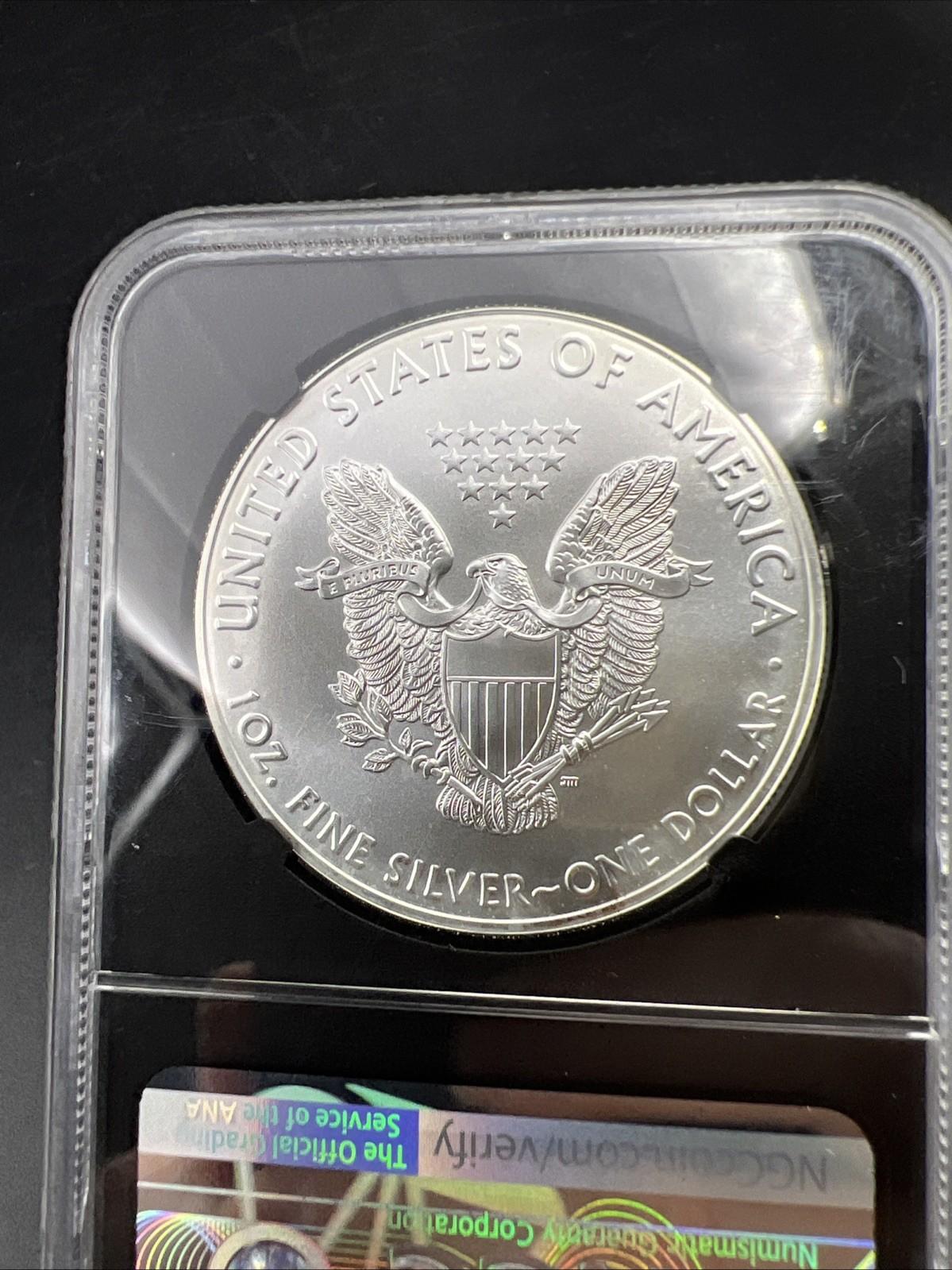 2020 1 Oz ASE American Silver Eagle Coin NGC MS70 FDOI First Day Holder #130
