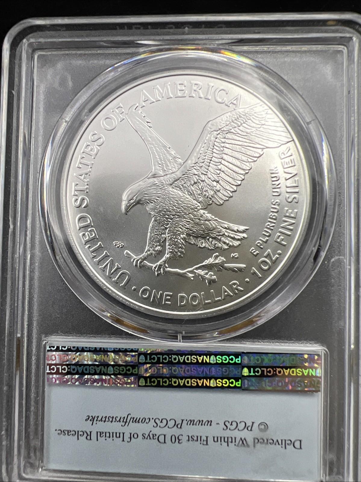 2021 Type 2 1 Oz ASE American Silver Eagle Coin PCGS MS70 First Strike #670