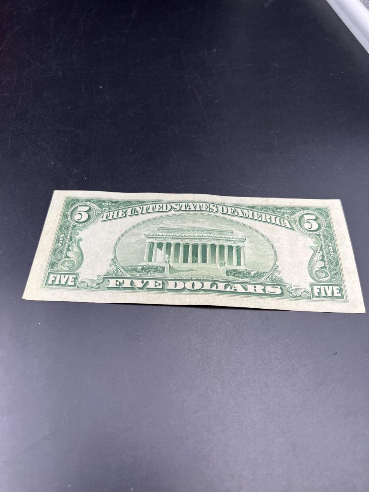 1950 D $5 FRN Five Dollar Federal Reserve Note Green Seal VF Very Fine #287