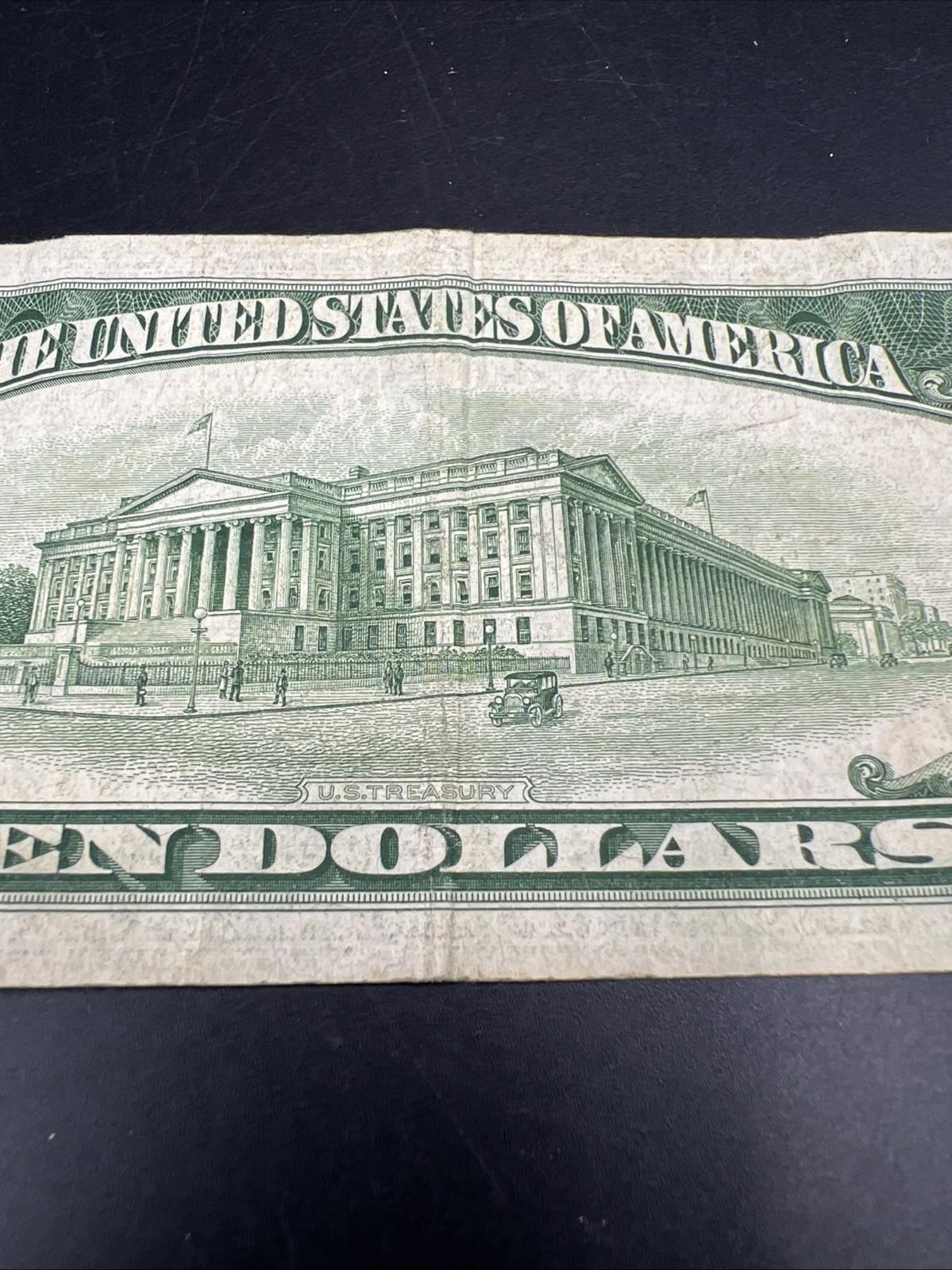 1950 A $10 FRN Federal Reserve Note VG Very Good Circulated #363