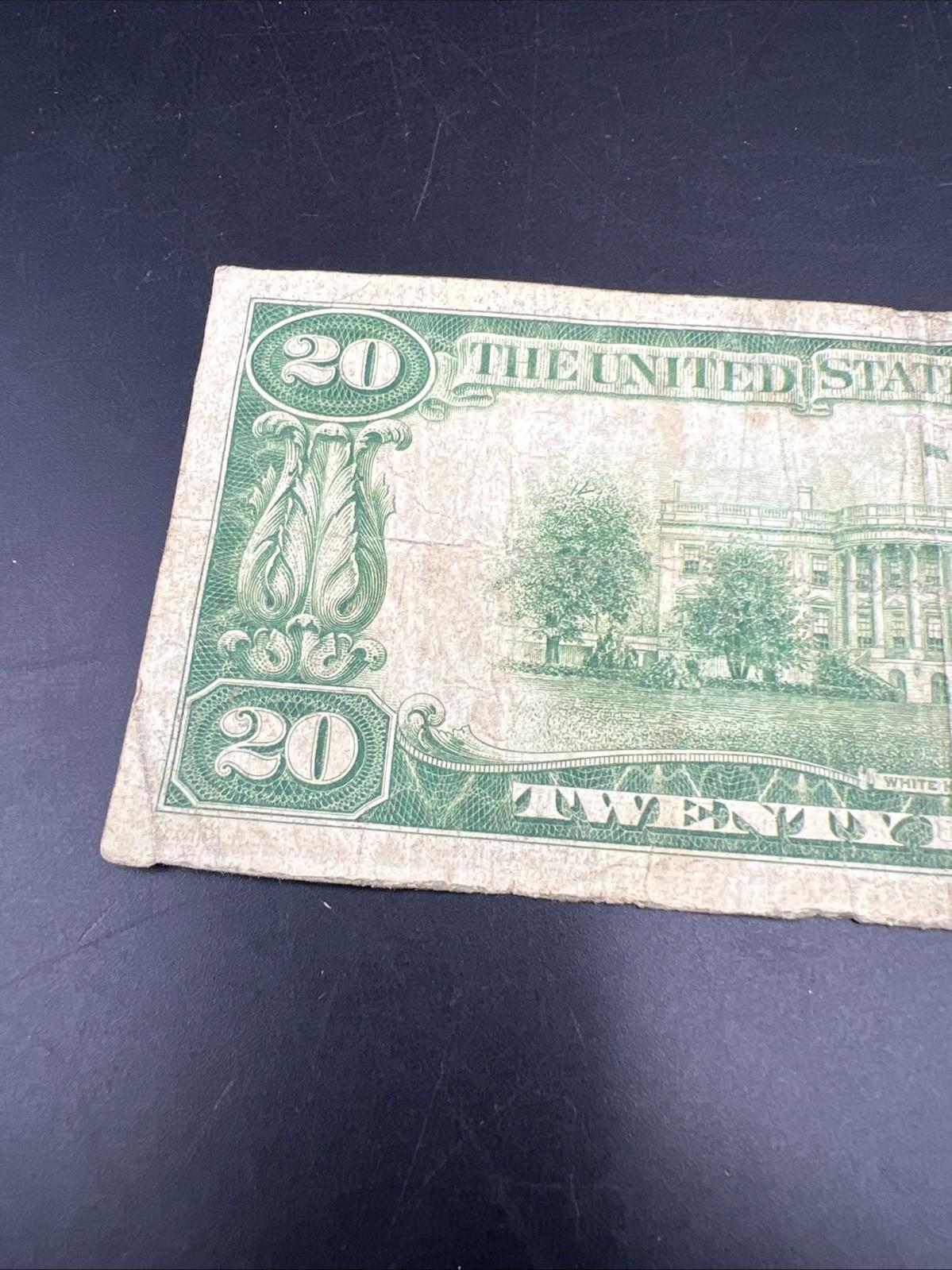 1928 $20 FRN Gold On Demand Federal Reserve Note G / VG Very Circ #830