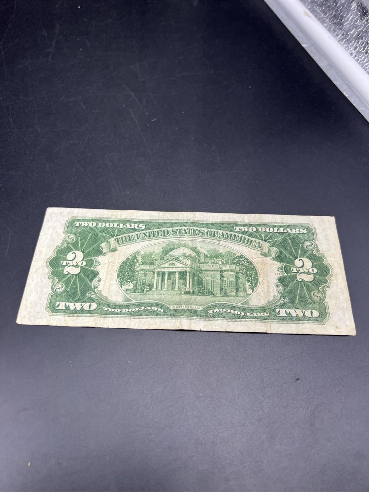 1928 D $2 USN United States Note Red Seal VG Very Good Circ #61