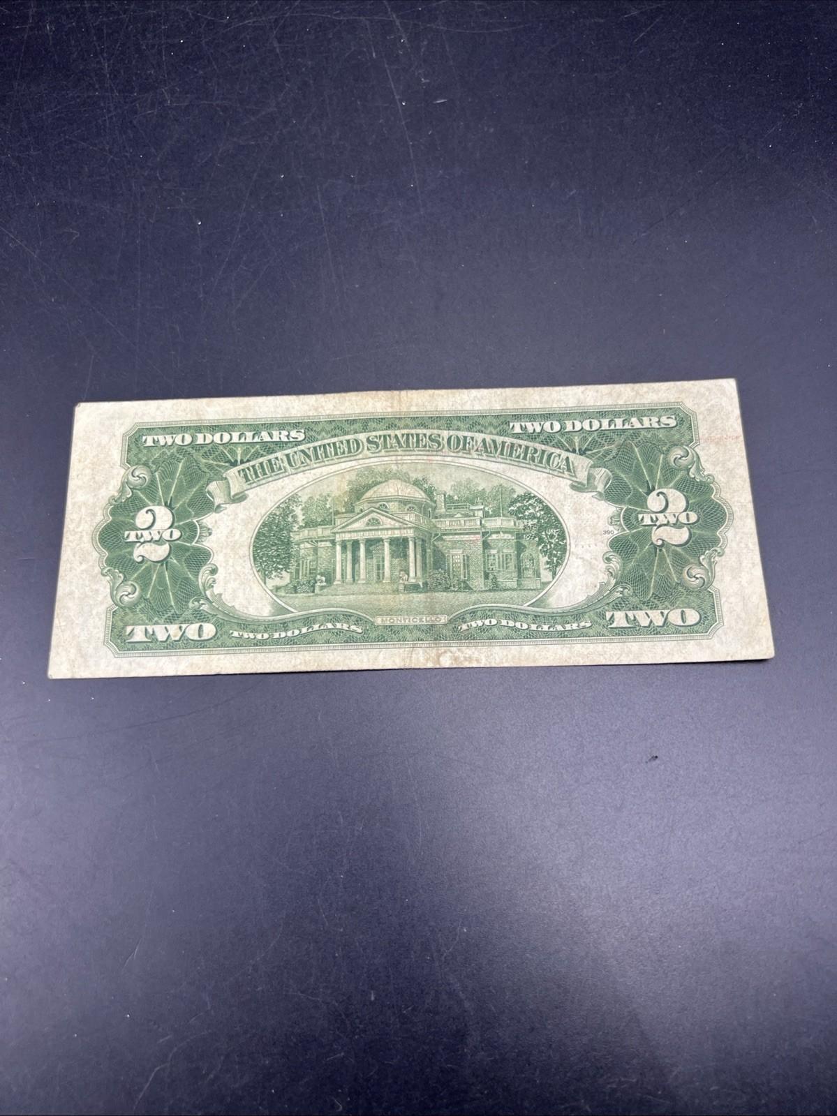 1928 G $2 USN United States Note Red Seal Fine Circ #369