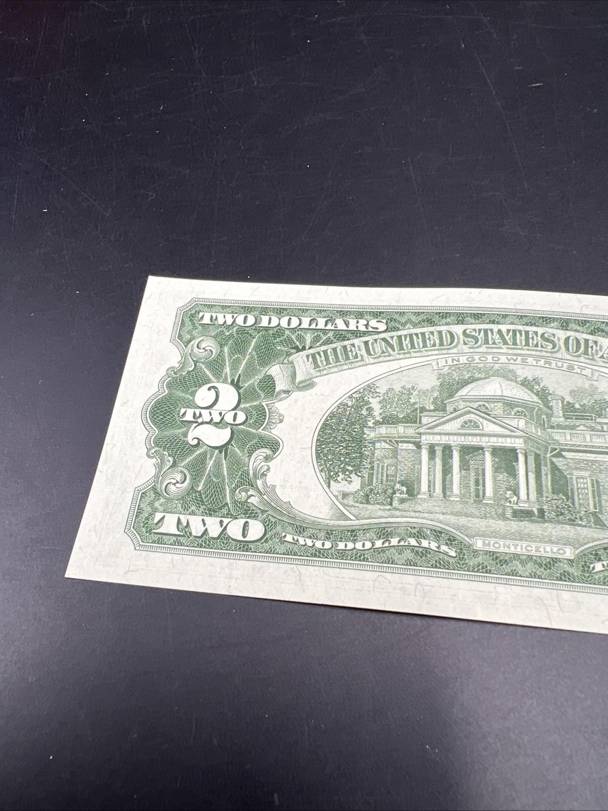 1963 $2 Two Dollar USN United States Note #111 CH UNC Neat Serial # Red Seal