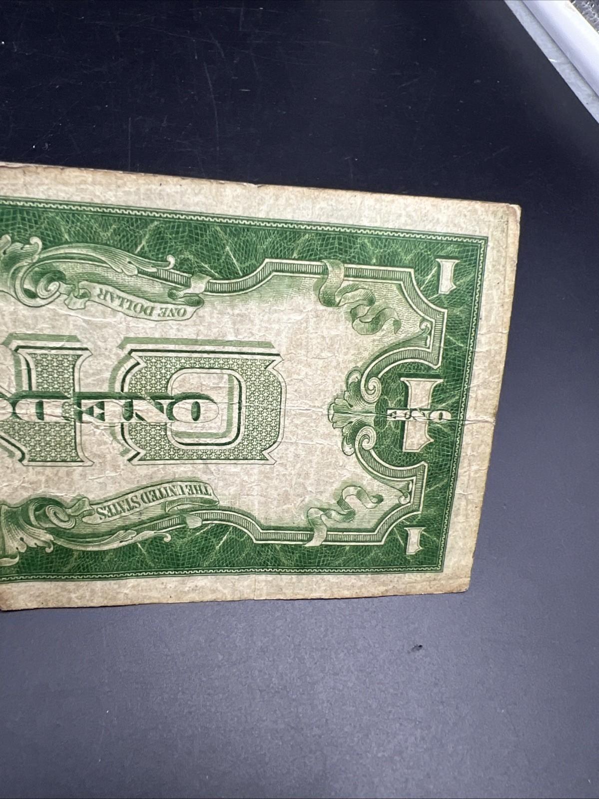 1928 $1 One Dollar Funny Back US Silver Certificate Blue Seal Cull Very Circ #09