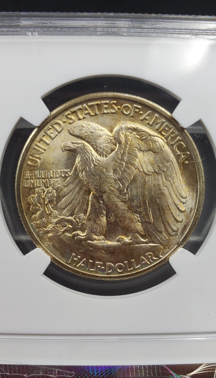 1946 D 50c Walking Liberty Half Dollar NGC MS67 + CAC