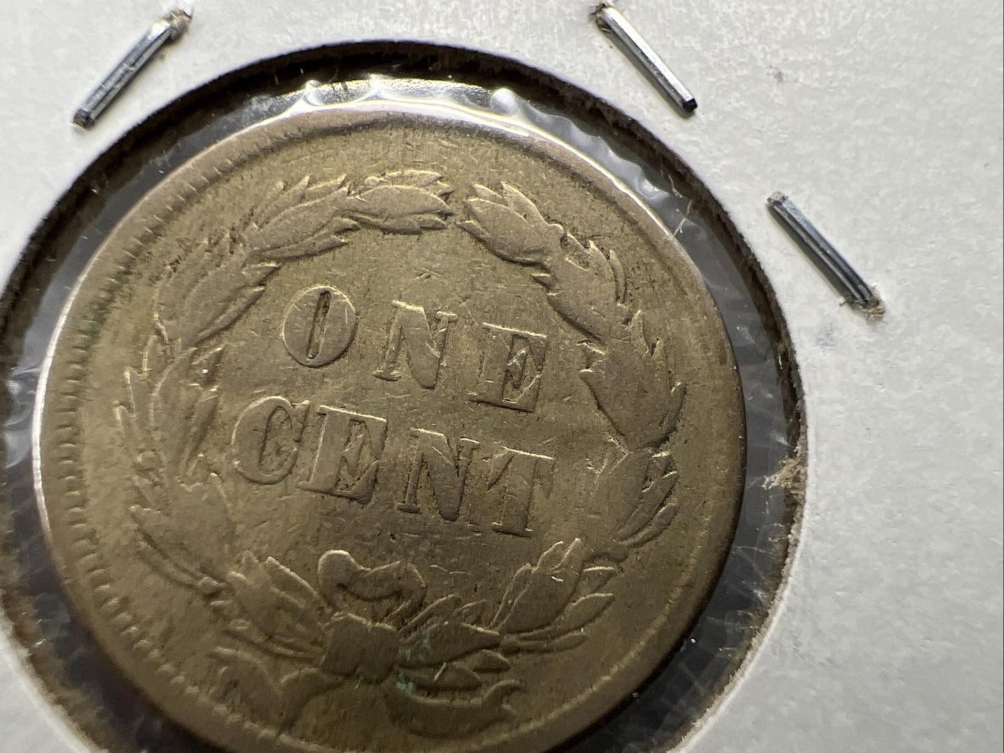 1859 1c Indian Head Cent Penny Choice Fine Circ Struck Thru Grease Obverse SKU#A