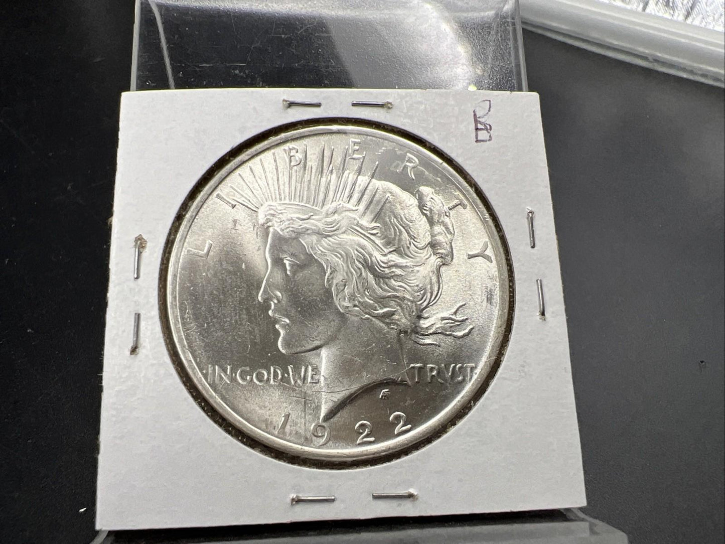 1922 P $1 Peace Silver Dollar Coin CH BU UNC Die Break on Wing VAM SK#B