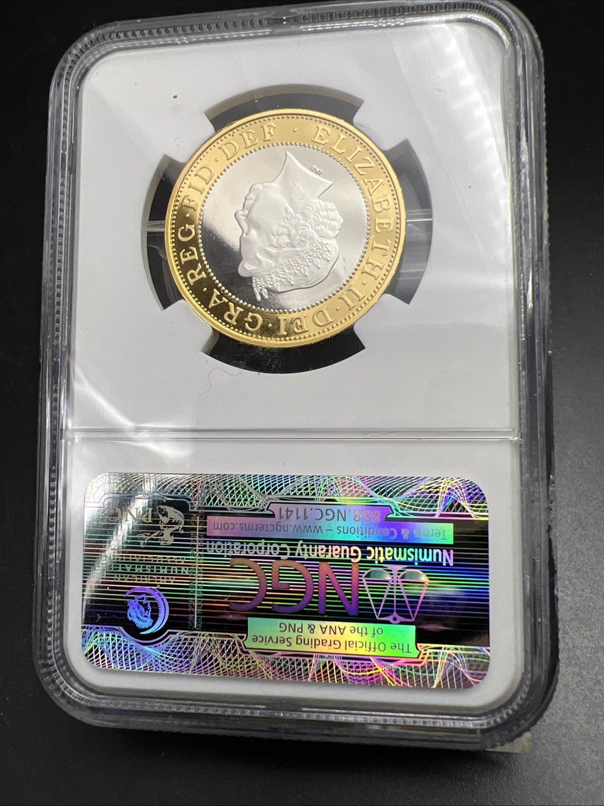 2009 Charles Darwin Piefort 2 Pounds Bi Metallic Coin NGC PF69 UCAM