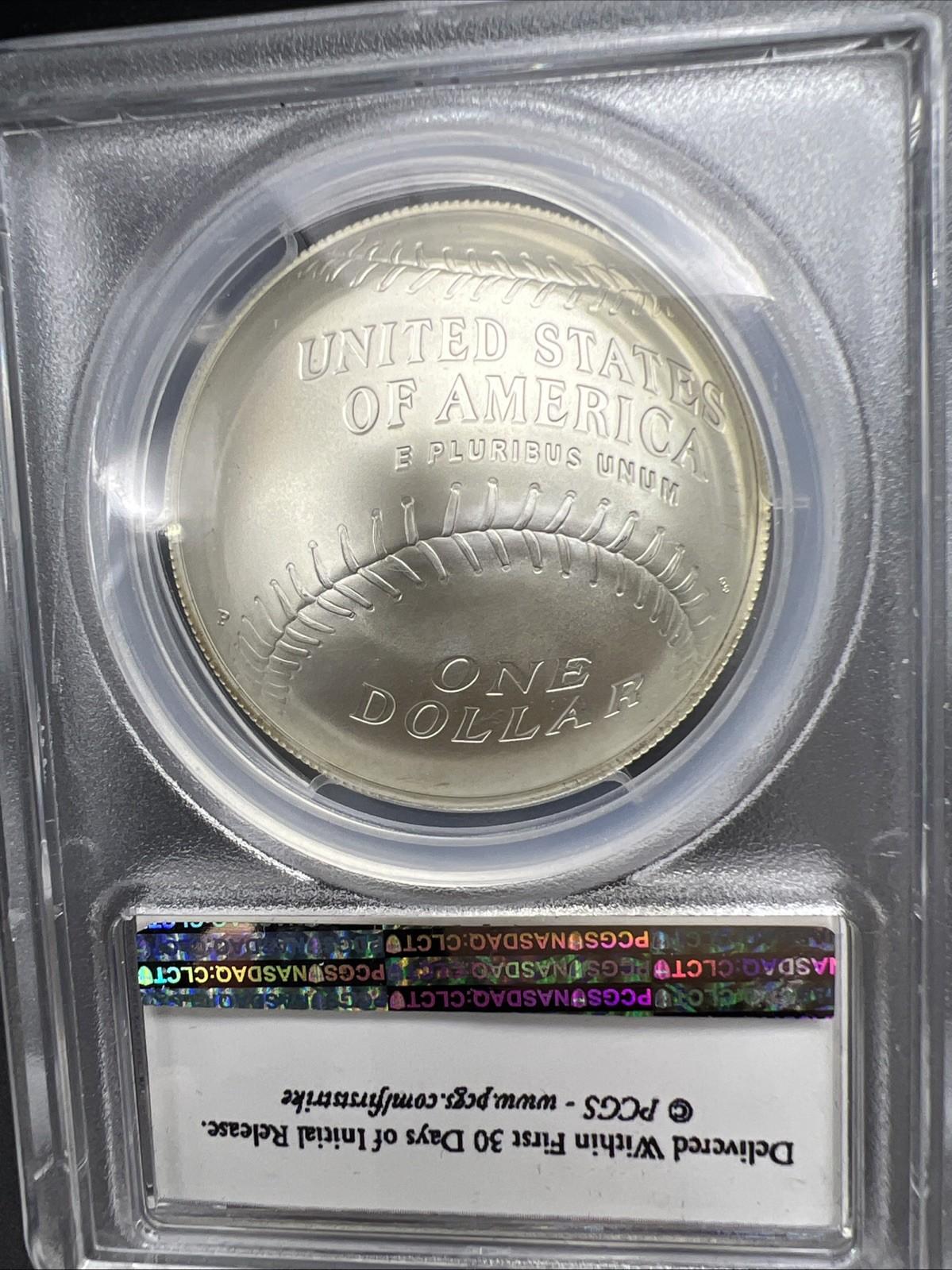 2014 P MLB Baseball US Commemorative Silver Dollar Coin Gem BU PCGS MS69
