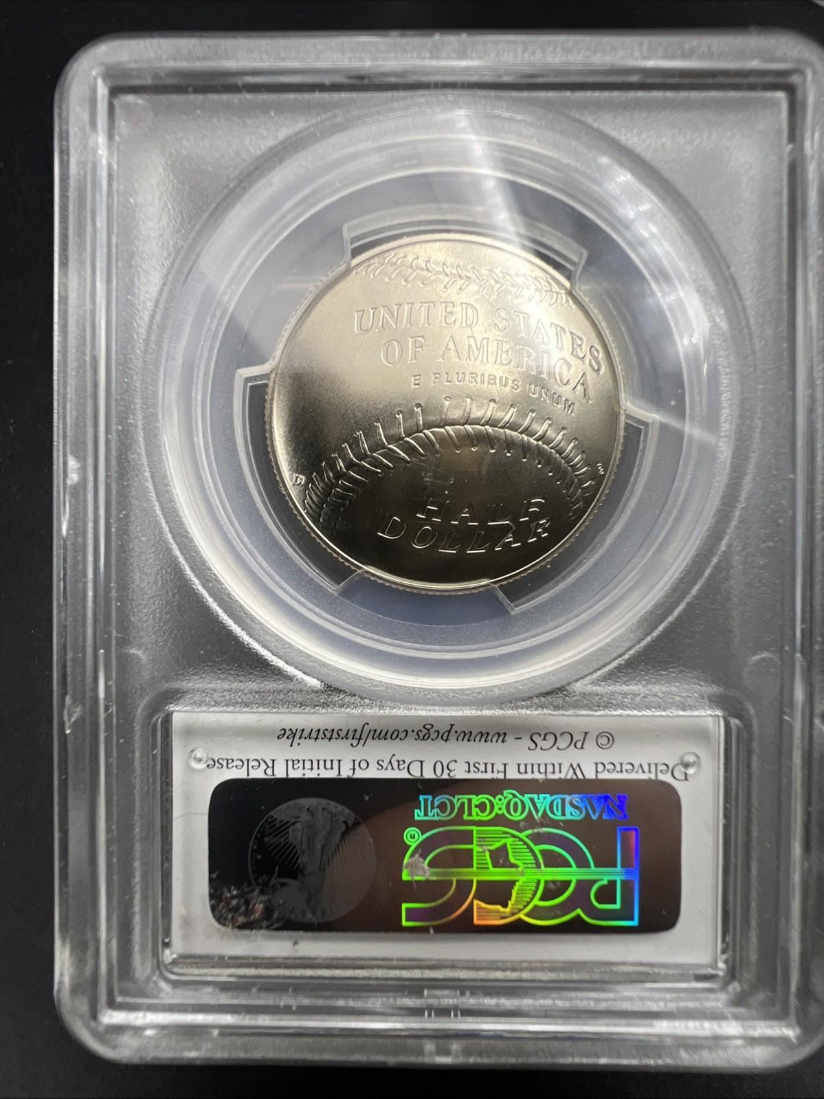 2014 D MLB Baseball US Commemorative Copper Nickel Half Dollar MS69 PCGS