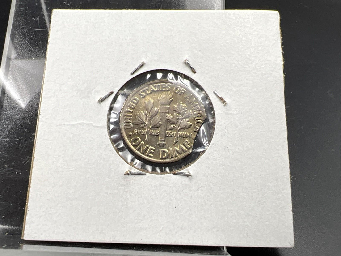 1981 10c Roosevelt Dime Coin Clipped Planchet Error BU UNC