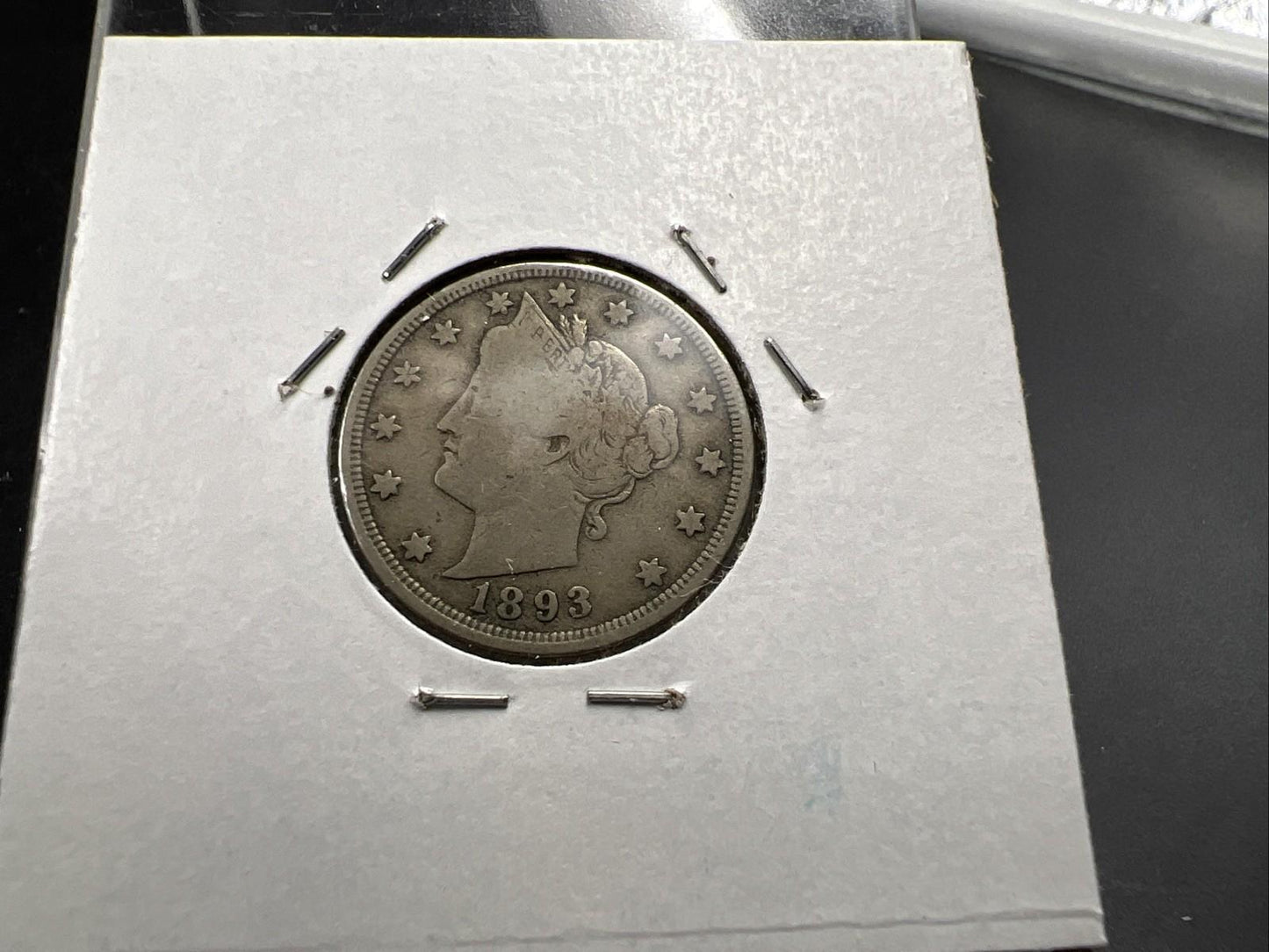 1893 5c V Liberty Nickel Coin Major Lamination Reverse Error Coin