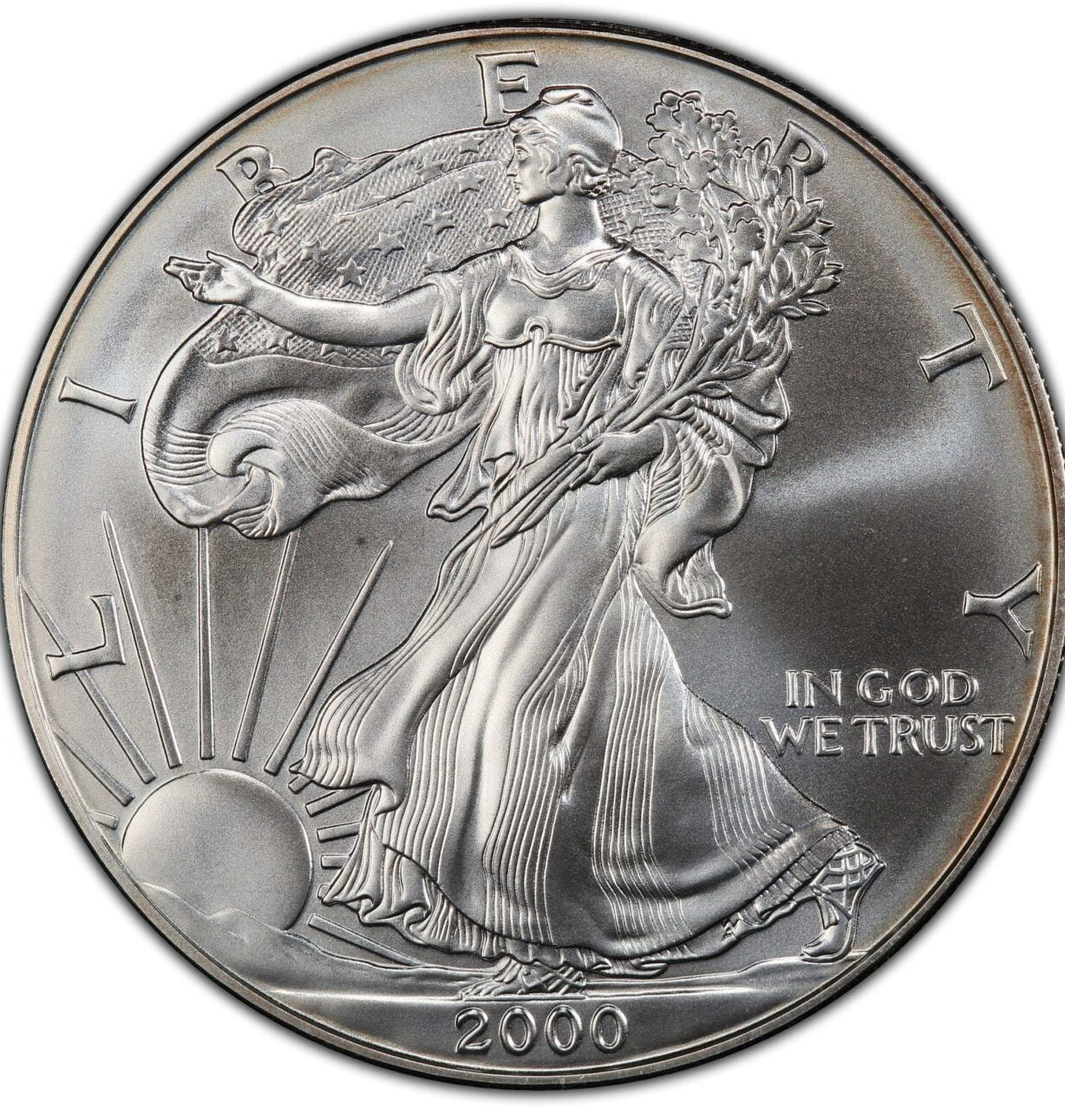 2000 P 1 Silver Eagle 1 oz ASE American BU UNC Business Strike