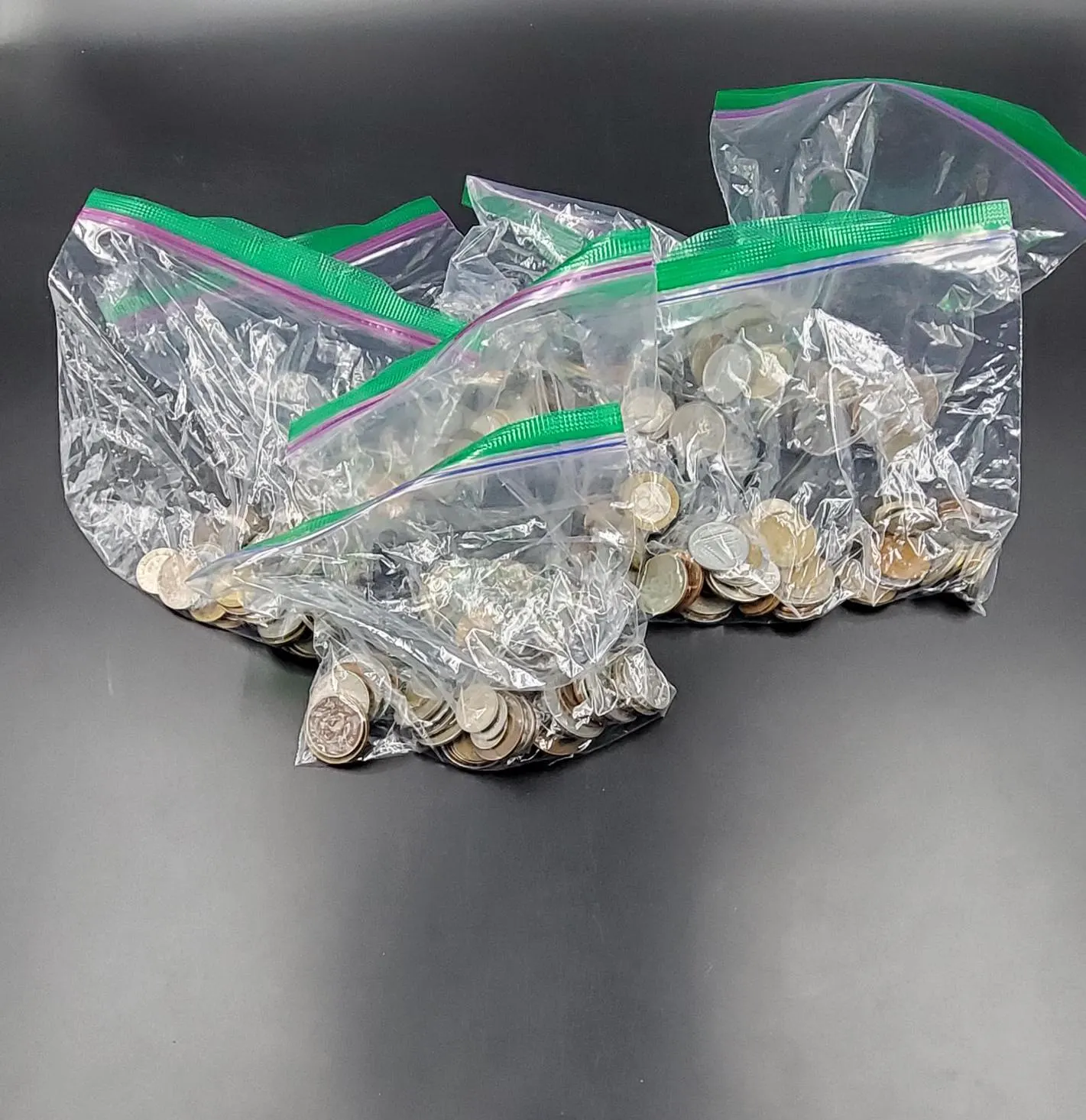 Foreign World Coins One Half 1/2 lbs Pound Lot n Plastic Bag - RobinsonsCoinTown