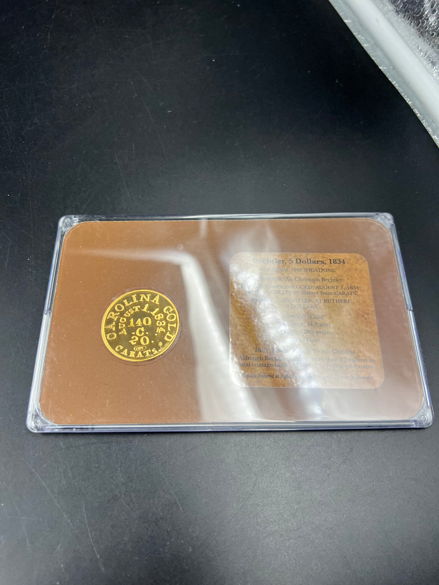 Fantasy Tribute Coin 1848 $2.5 Quarter Eagle Liberty Head - neat toning - no previous metals