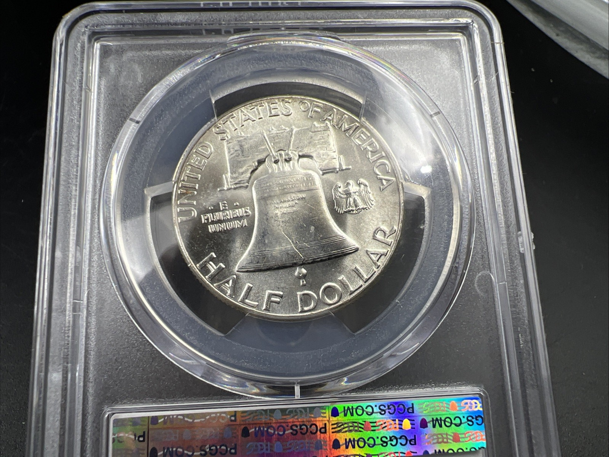 1958 P 50c Franklin Silver Half Dollar Coin PCGS MS64 CH BU Certified #86