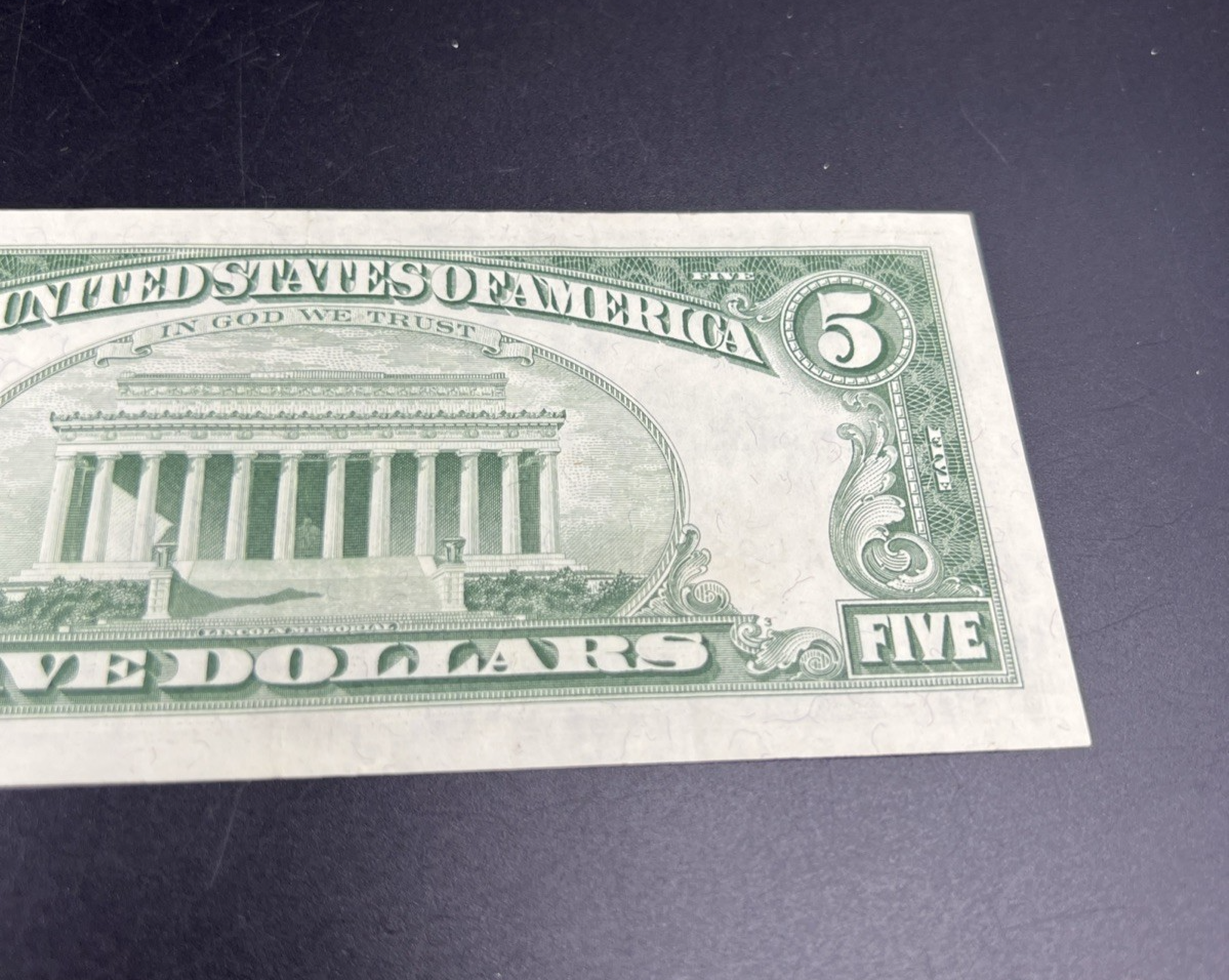 1963 $5 USN United States Five Dollar Note Red Seal XF EF Extra Fine Circ #48