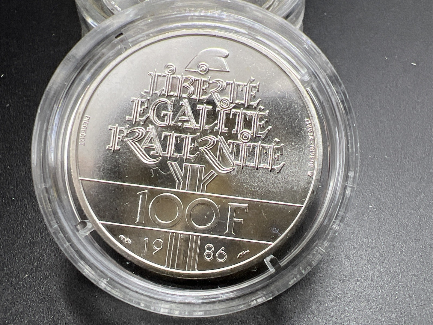 1986 France Piedfort 100 Francs Silver Statue of Liberty Coin