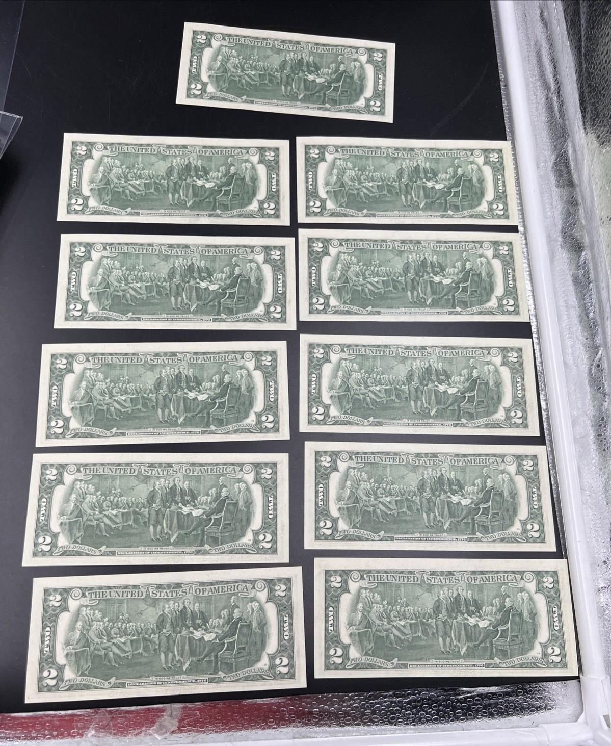 11 Consecutive 1976 FRN Two Dollar Bicentennial Bills UNC Atlanta District #37