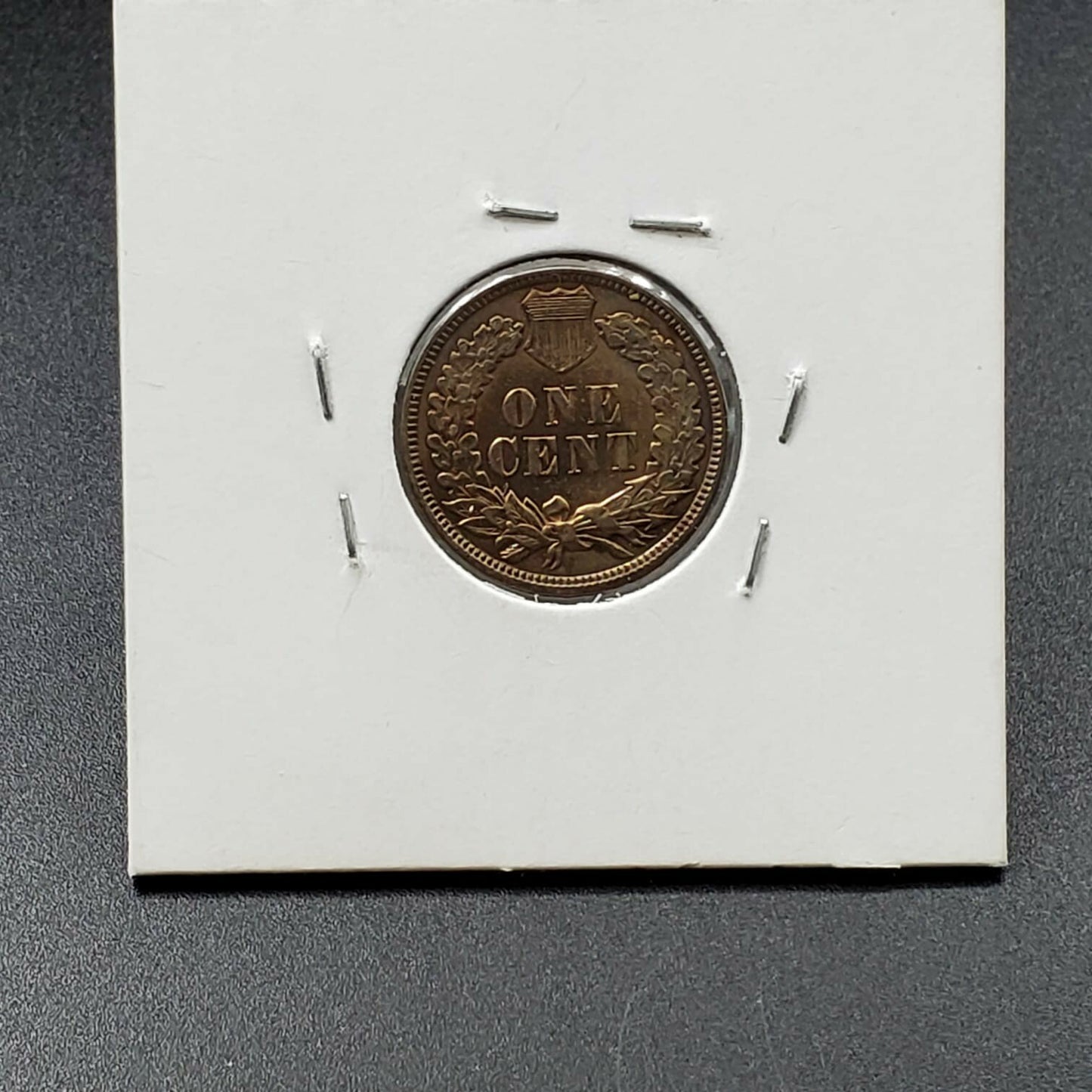 1898 P 1c Indian Cent Penny Coin Choice AU About Uncirculated Brown color