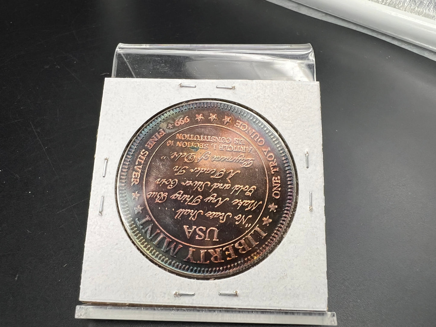 1986 Statue of Liberty 1 Oz Silver Art Round PQ Toning Toner Gem UNC