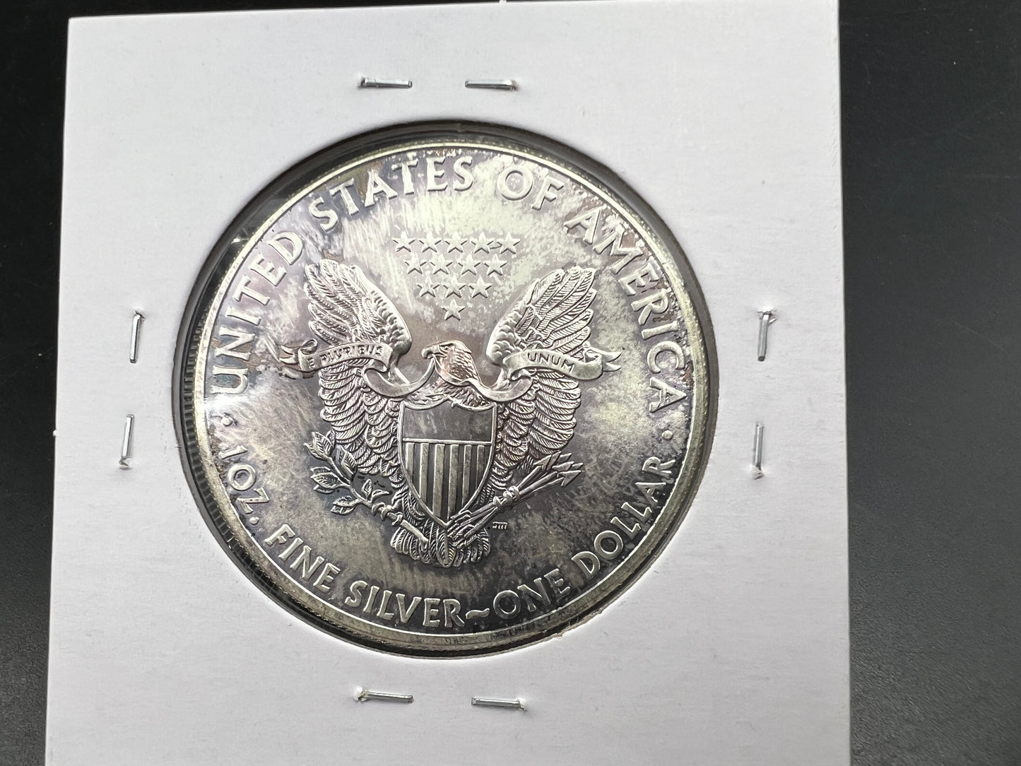 2011 1 oz ASE American Silver Eagle Coin .999 GEM BU Neat Dark Toning Toner