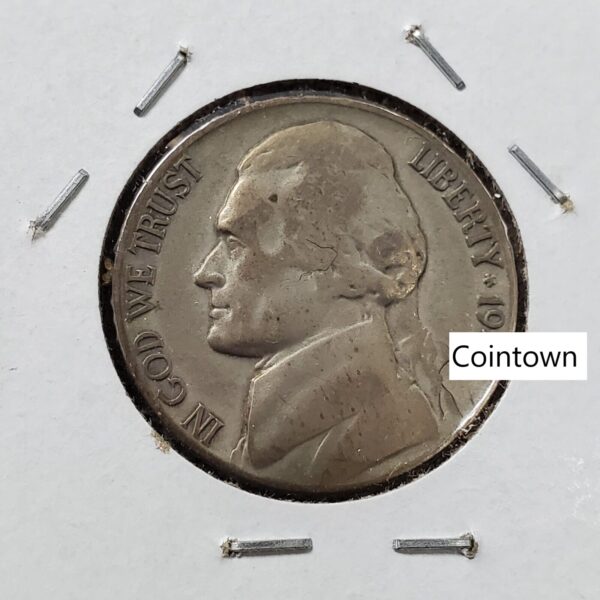 1943 D 5C Jefferson WW2 Silver War Nickel Coin Circulated