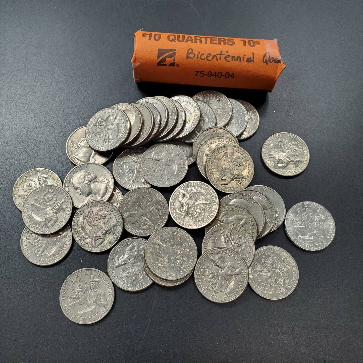 1976 Bicentennial Quarter Roll Circulated