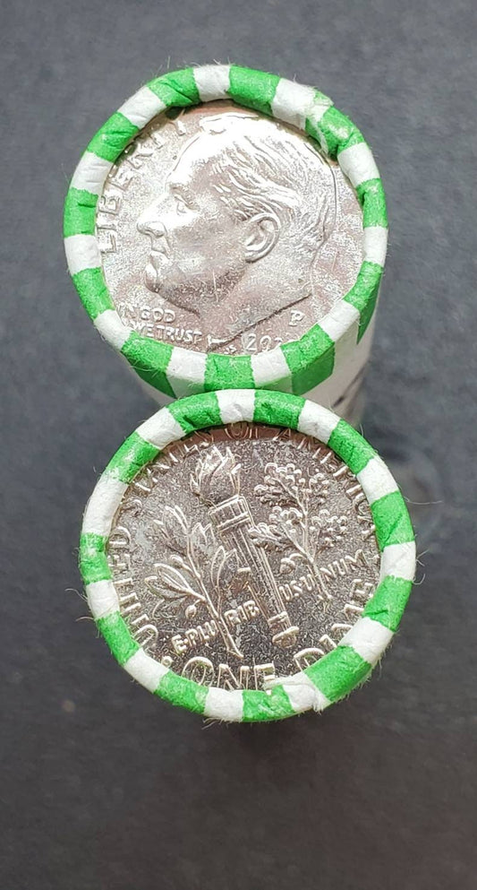 2020 P Roosevelt 50 Dime Roll BU Uncirculated OBW Bank Wrapped