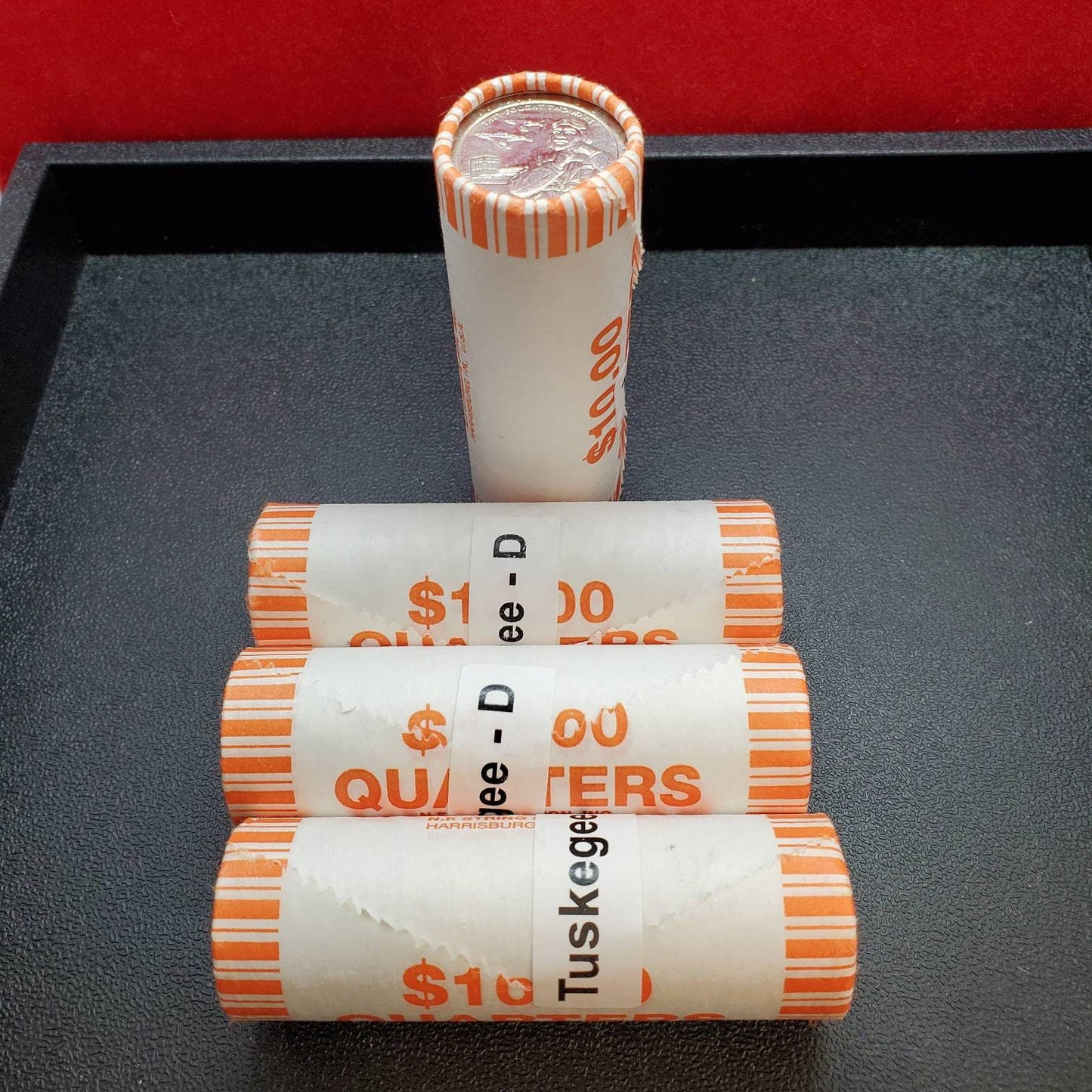 1 Unopened Bank Uncirculated Roll new 2021 D Denver Mint Tuskegee Quarters OBW