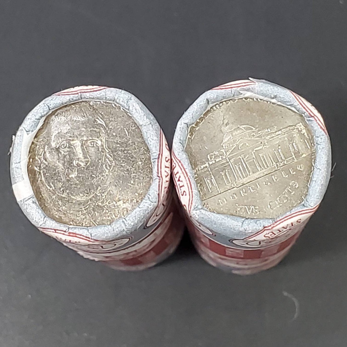 2006 P and D Jefferson Nickel Westward Journey Series OBW 2 Rolls Mint Wrapped 80 Coins BU UNC