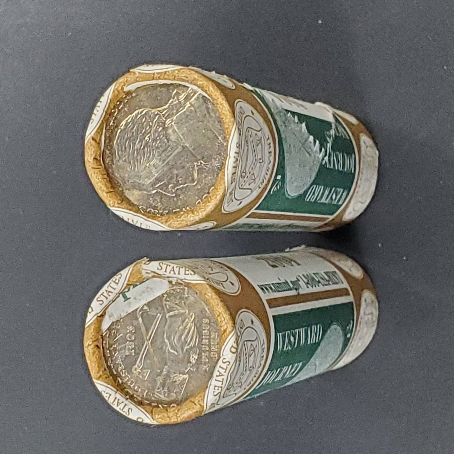 2 Rolls 2004 P and D Jefferson Nickel Peace Hand shake 80 coins BU OBW Mint Wrap Roll