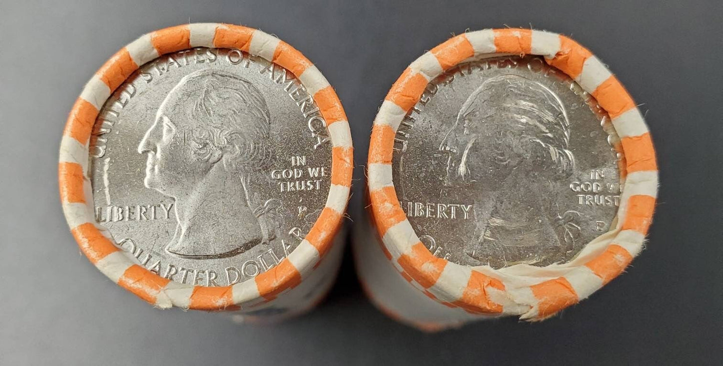 1 Unopened Bank Uncirculated Roll 2019 P San Antonio Missions " America the Beautiful " Quarters OBW