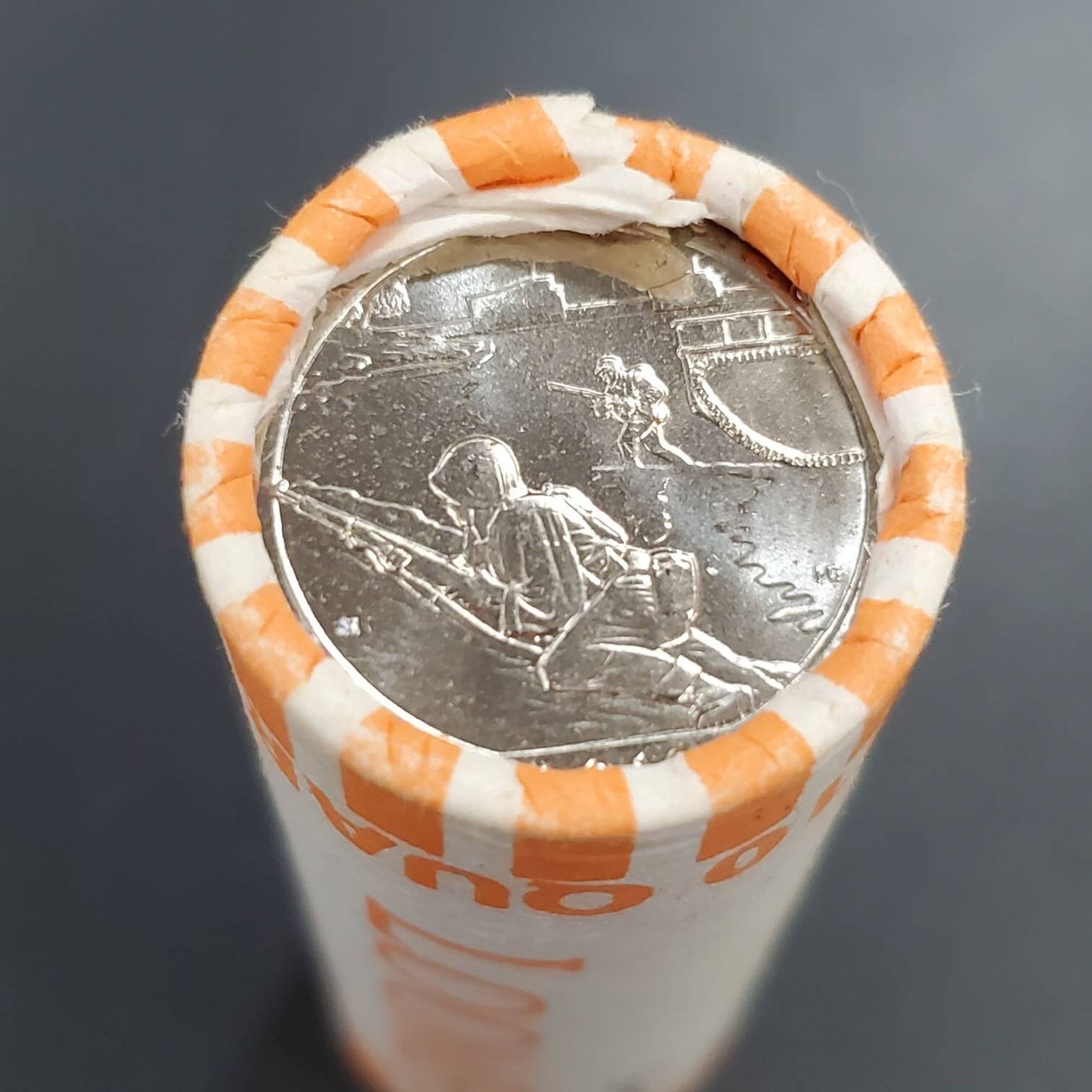 1 Unopened Bank Uncirculated Roll 2019 D War In Pacific National Park, GUAM " America the Beautiful " Quarters OBW