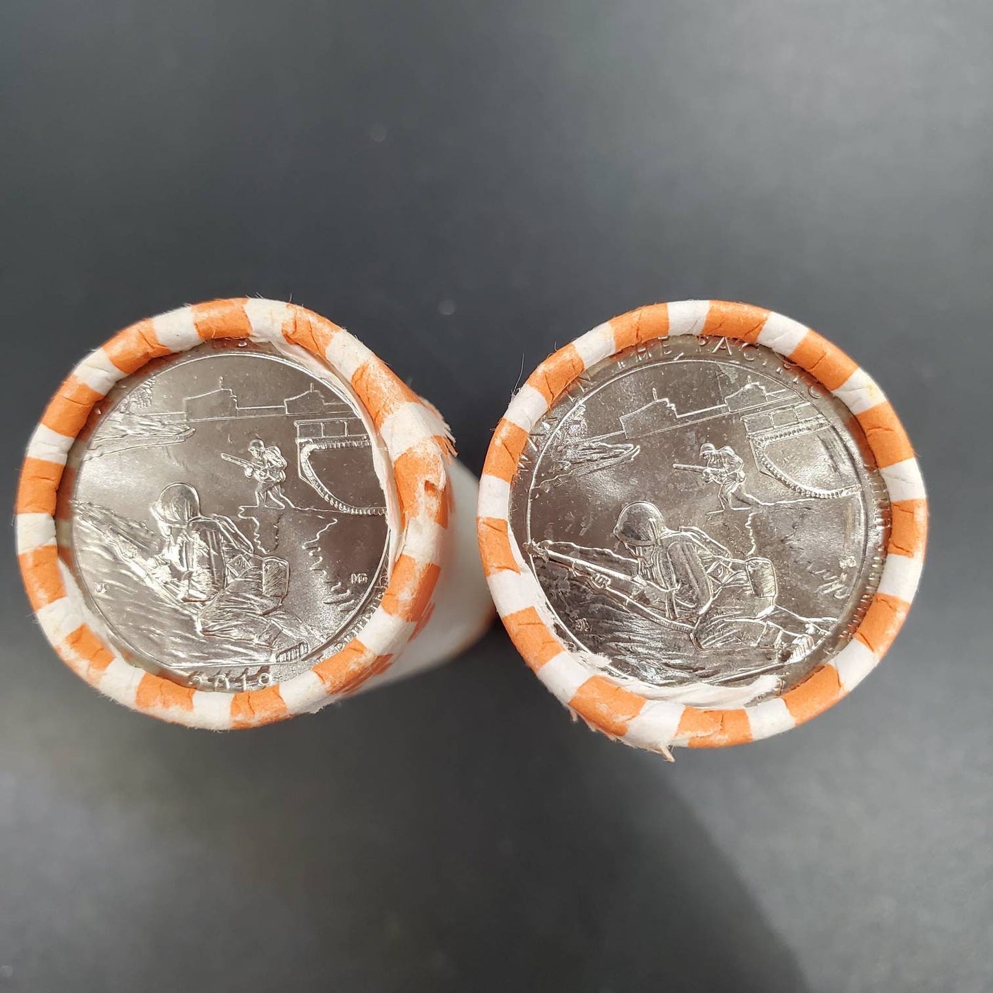1 Unopened Bank Uncirculated Roll 2019 P War In Pacific National Park, GUAM " America the Beautiful " Quarters OBW