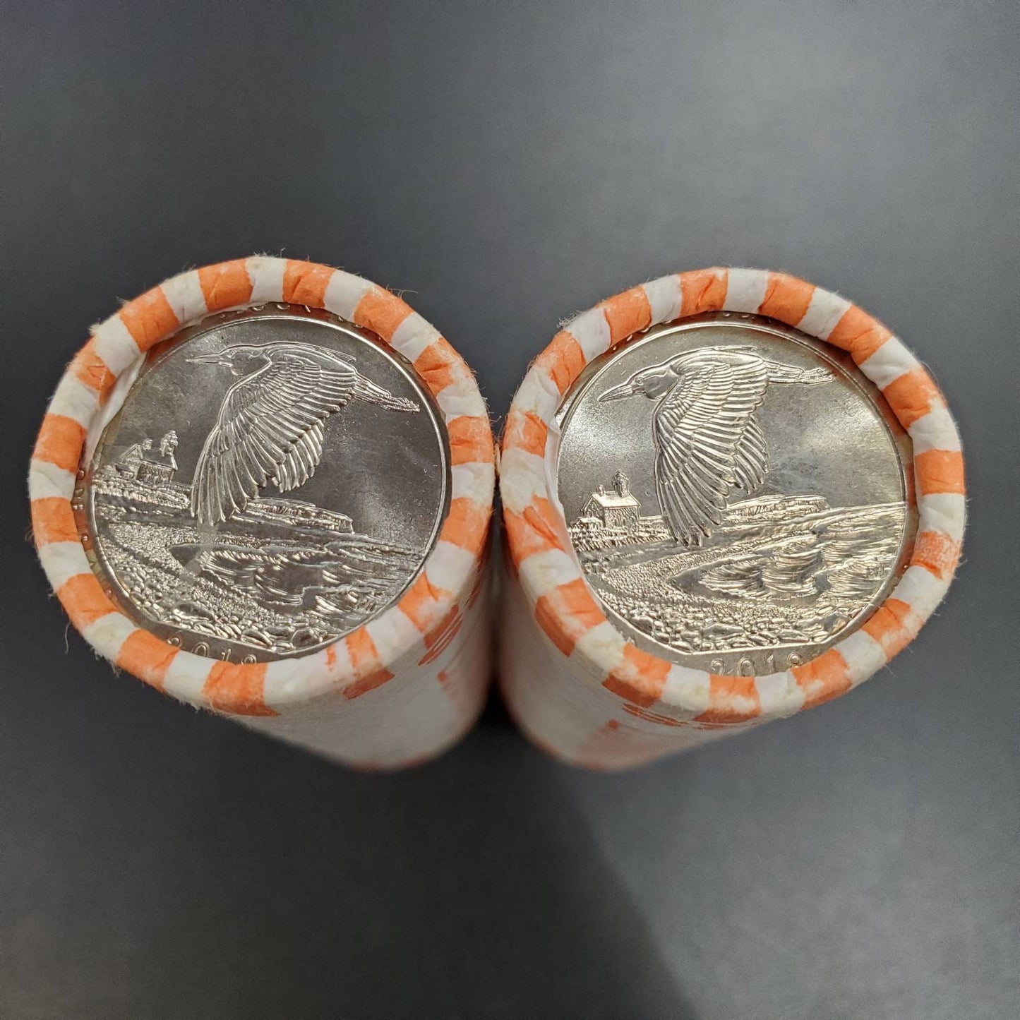 1 Unopened Bank Uncirculated Roll 2018 P Block Island Nat. Park (RI) America the Beautiful " Quarters OBW