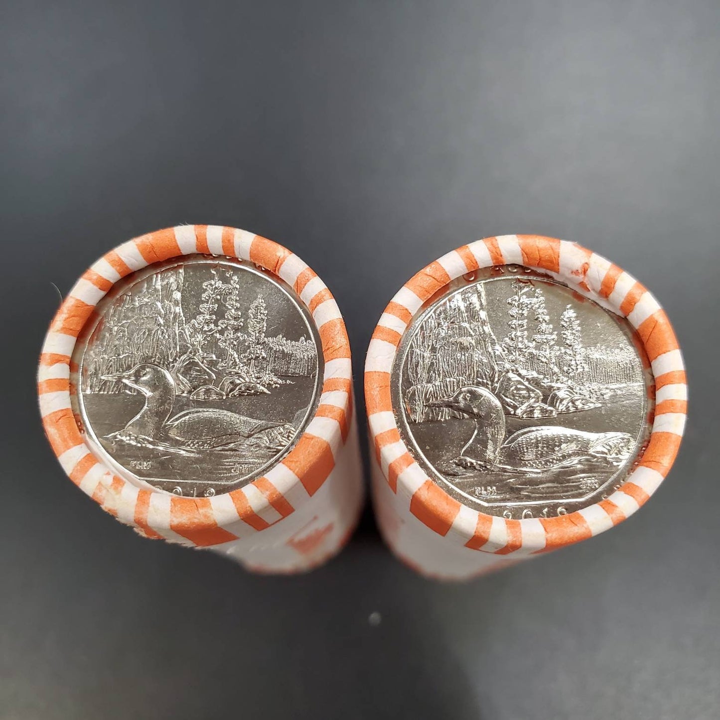 1 Unopened Bank Uncirculated Roll 2018 D Voyageurs National Park (MN)Quarter America the Beautiful " Quarters OBW