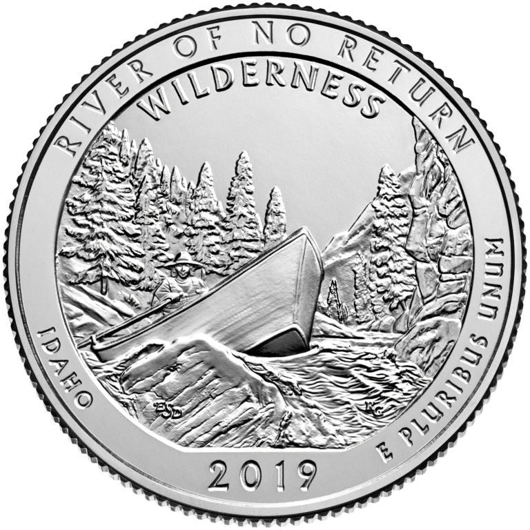 1 Unopened Bank Uncirculated Roll 2019 D Idaho Frank Church River of No Return " America the Beautiful " Quarters OBW