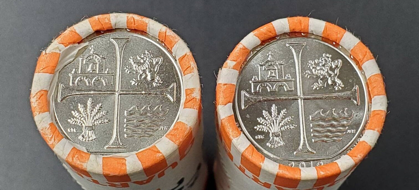 1 Unopened Bank Uncirculated Roll 2019 D San Antonio Missions " America the Beautiful " Quarters OBW