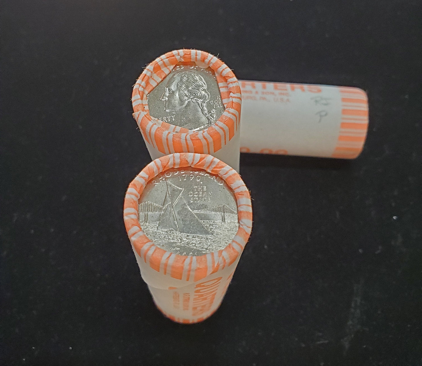 1 Unopened Bank Uncirculated Roll 2001 P Rhode Island Statehood Quarters OBW 40 coins