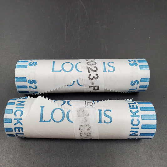 2023 P 40 Coin BU Unc 5c US Mint Nickel roll OBW Bank Wrapped