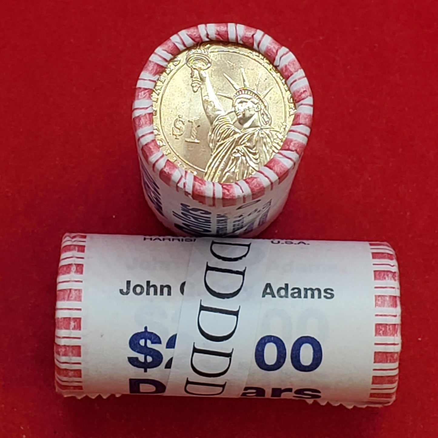 2008 D John Quincy Adams Presidential Dollar Roll of 25 Coins Uncirculated Unopened