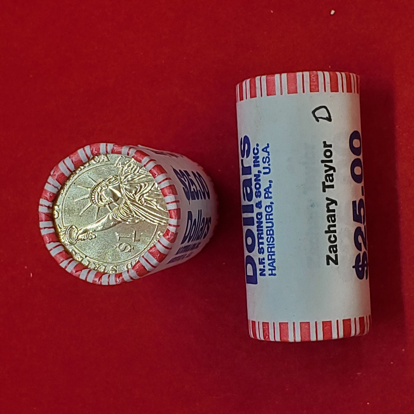 2009 D Zachary Taylor Presidential Dollar Roll of 25 Coins Uncirculated Unopened